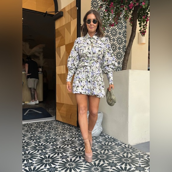 ZIMMERMANN Ninety-Six Shirt Short Dress. Size 1/S - Picture 1 of 17